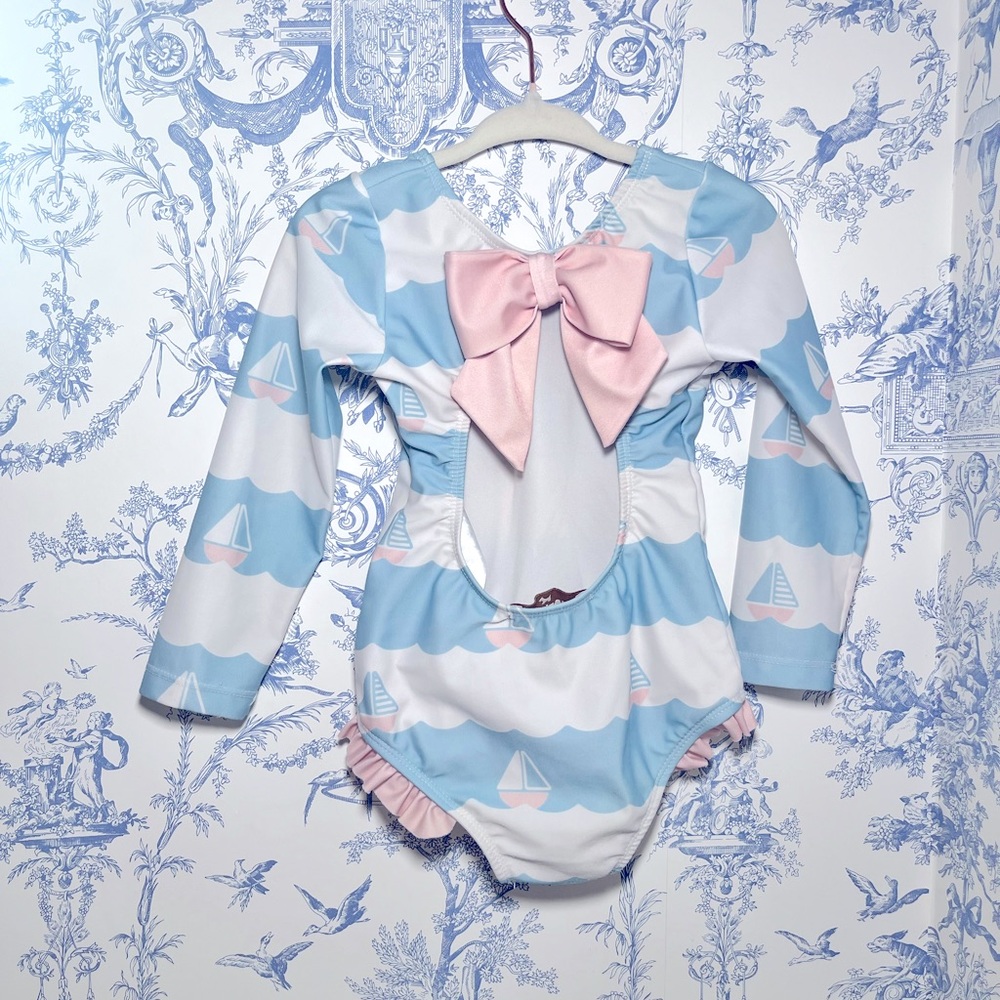 Sal & Pimenta Swimsuit 2T Like new NWOT sailboat nautical worn 2-3 times